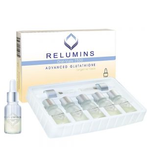RELUMINS ADVANCED ORAL GLUTATHIONE 7500MG SKIN WHITENING 5 VIALS